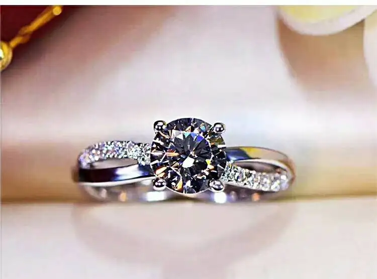 [MeiBaPJ Moissanite Gemstone Fashion 2 карата бриллиантовое кольцо VVS1 из стерлингового серебра 925