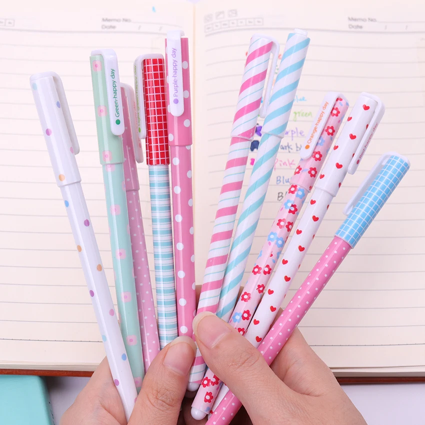 

10PCS/lot New Cute Colorful Cartoon Gel Pen Set Kawaii Korean Stationery Creative Gift School Supplies Colored Gel Pens