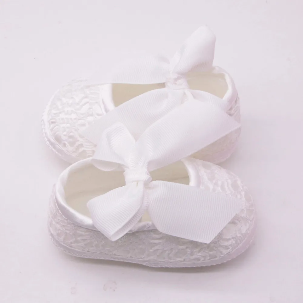 Baby Shoes Newborn Baby Girls Soft Shoes Soft Soled Non-slip Bowknot Footwear Crib Shoes