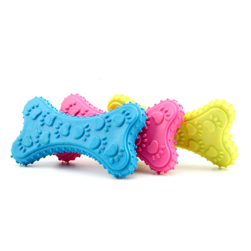 Dog Toys Rubber Dog Bone Toy Puppy Dog Chew Toy Resistant Bite Clean Teeth Chew Training Toy For Pet Dog Pet Products