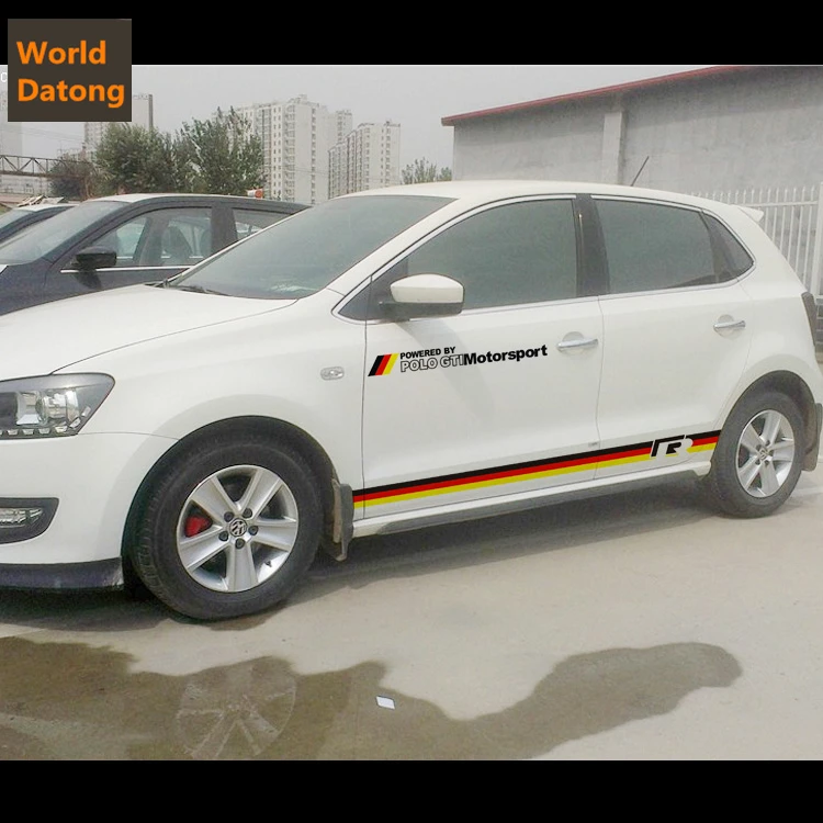 World Datong автомобильный Стайлинг наклейка для Volkswagen Scirocco Polo Golf car с обеих сторон тела спортивные наклейки для авто