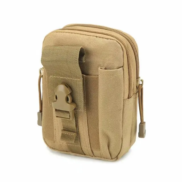 Высококачественная камуфляжная поясная сумка для путешествий, мужская сумка для прогулок и альпинизма, сумка для телефона iphone 6 7 8 xiaomi - Цвет: brown-1