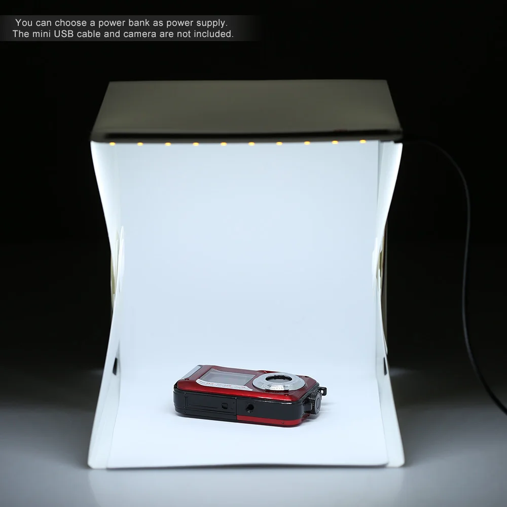 Портативный складной светодиодный мини фотостудия диффузный Lightbox Таблица съемки Softbox фон для DSLR Камера IPhone Android лайтбокс софтбокс фон для микро съемки
