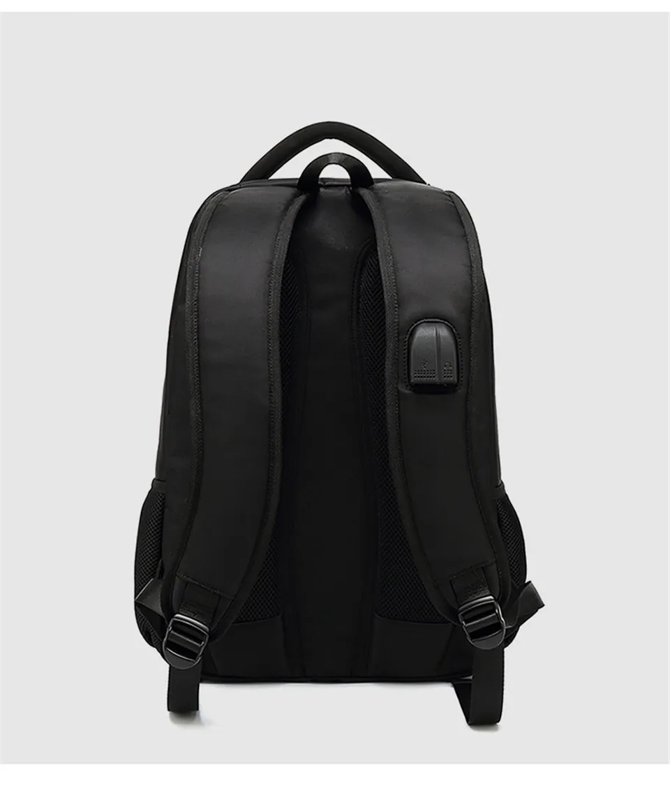 Бренд 15,6 дюймов ноутбук бизнес рюкзак для мужчин водонепроницаемый usb зарядка путешествия рюкзаки черный Оксфорд повседневная школьная сумка Mochila