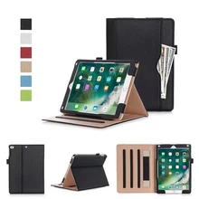 Премиум PU кожаный чехол для iPad 6-го поколения Чехол Funda ремешок на руку для iPad Air 1 2/iPad 9,7+ карман для карт