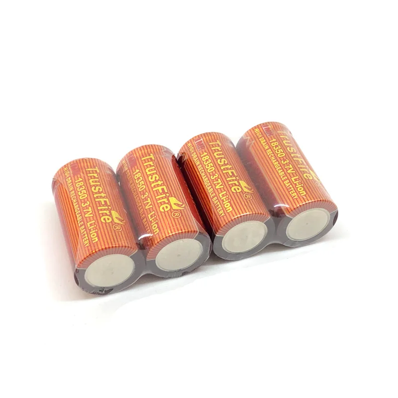 

12pcs/lot TrustFire IMR 18350 3.7V 700mAh Rechargeable Lithium Battery High Drain Batteries For E-cigarettes Flashlights