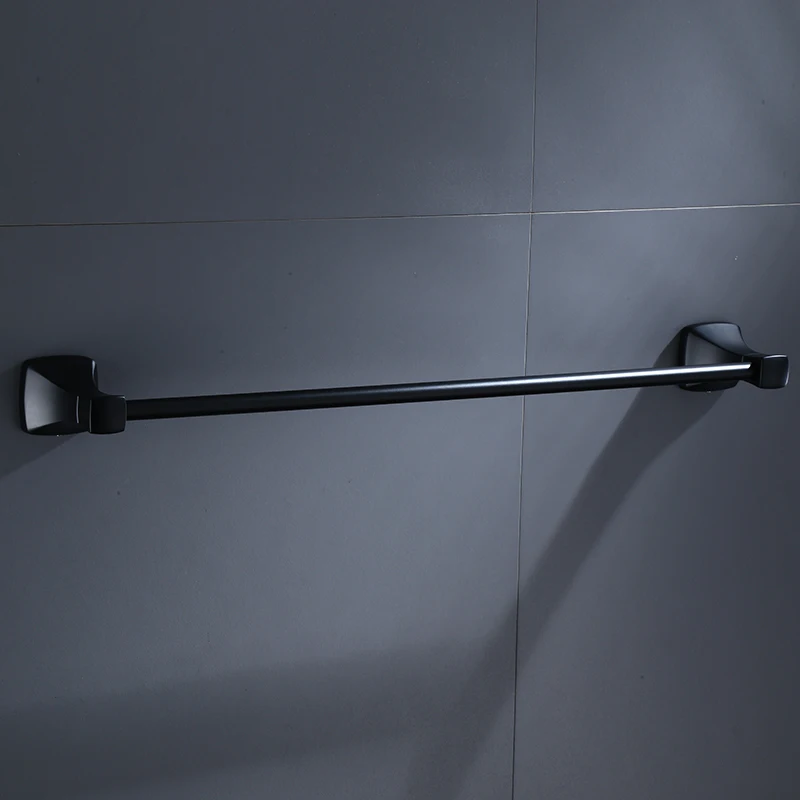 Новый стиль черный одиночный полюс подвесная полка для ванной одиночный полюс вешалка для полотенец для ванной Аксессуары
