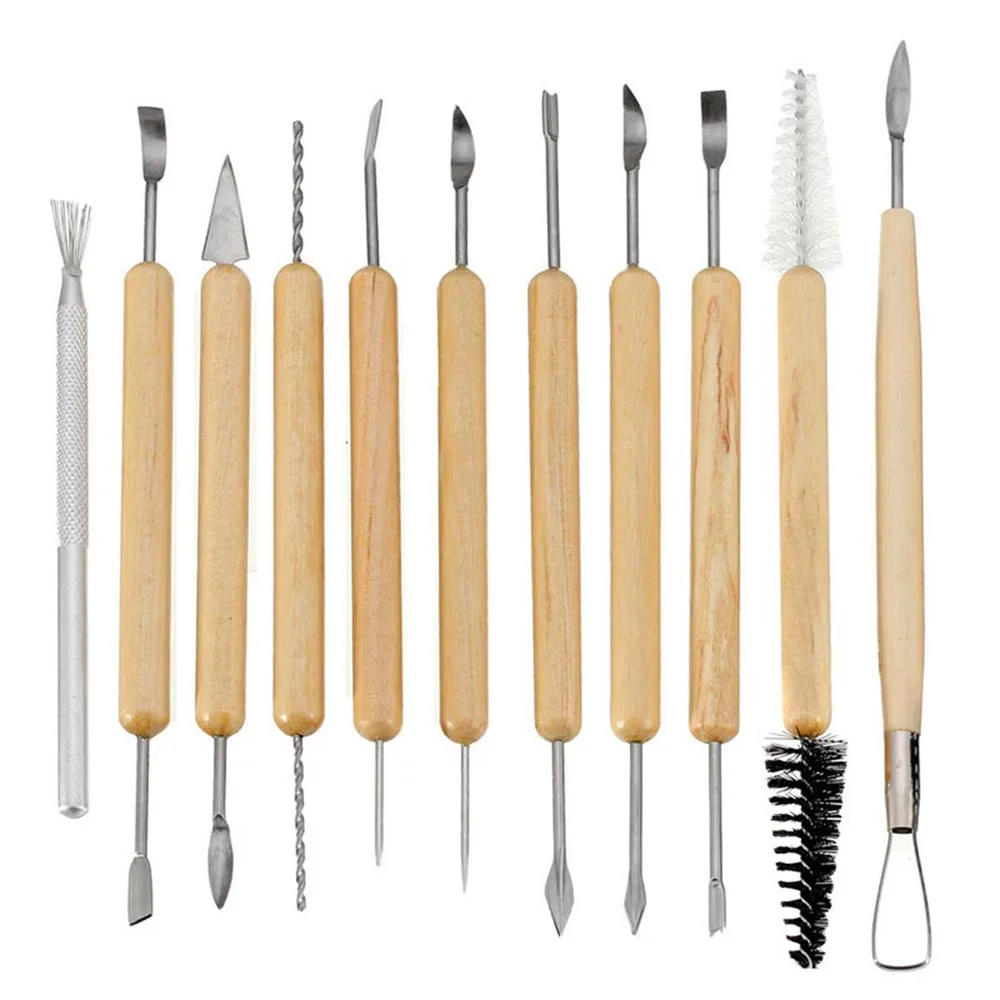 11pcs Clay Sculpting Set Wax Carving Pottery Tools Shapers Polymer Modeling