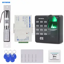 Diysecur отпечатков пальцев RFID 125 кГц пароль дверной Система контроля доступа Kit + аудио домофоны