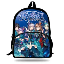 Для девочек школьный Bang Dream ROSELIA рюкзак для школы ежедневных поездок рюкзак для детей студентов подходит 15,6 ноутбук