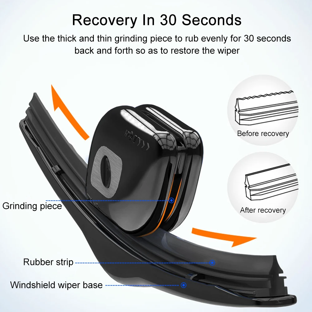 

Car Wiper Blade Restorer Durable Repair Tools Windshield Cleaner For Universal Boneless Wipers With Key Chain