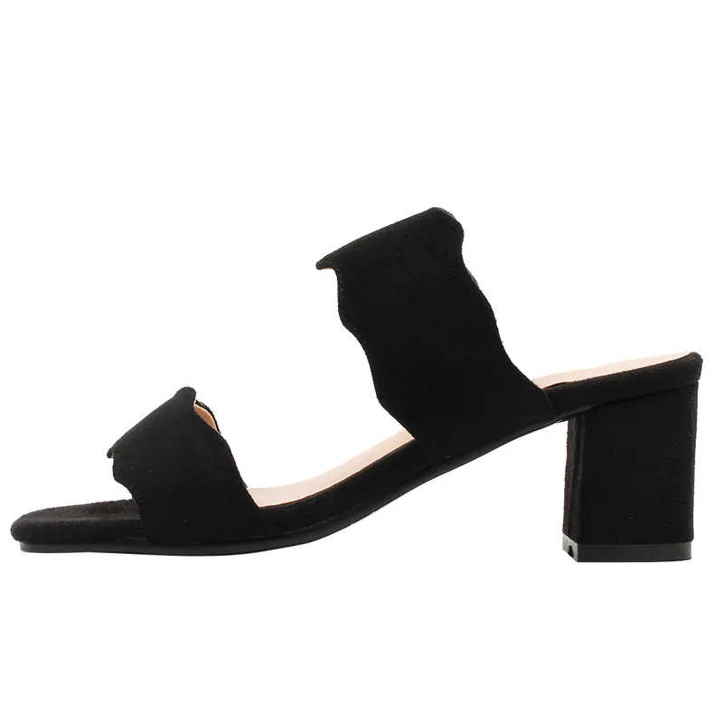 

THEMOST 2019 Summer Women's Gear Open Toe Sandals Square Head Fashion Sexy Slipper Chunky Sandals Women's