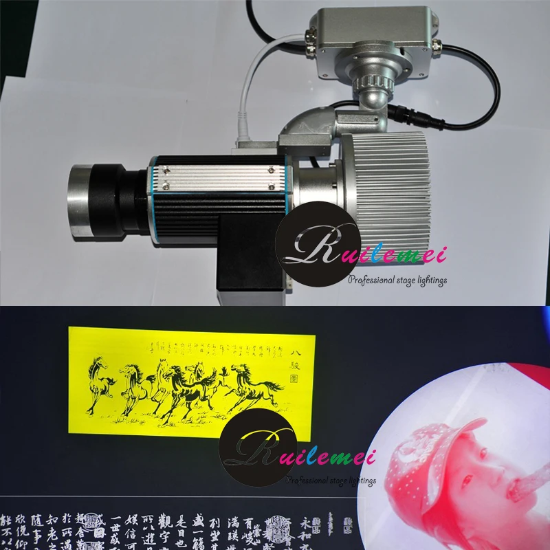 Free Shipping 40W Rotating Custom Gobo Images Monogram