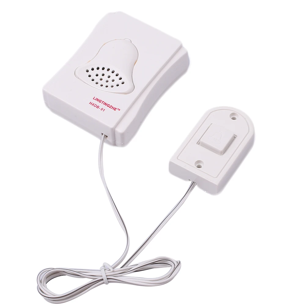 

Wired Electronic Doorbell White With Press Button Home Door Bell ABS Supplies