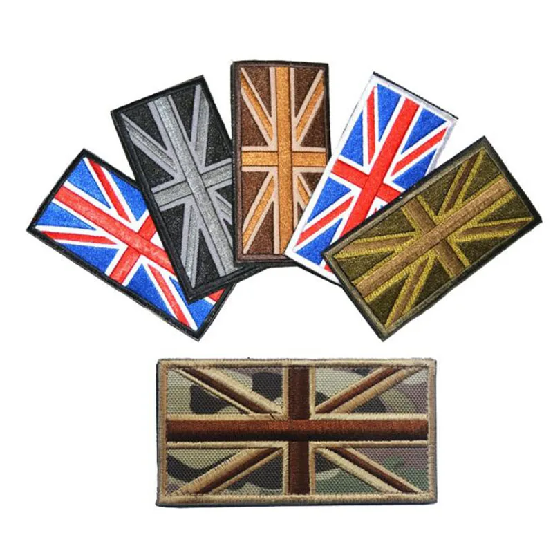 

Flag Embroidery Badge British Flag Patch Military Tactical Union Jack Cloth Sticker Denim Jacket Decorative Logo Armband