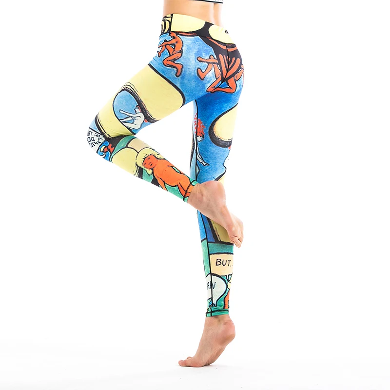 Floral Print High Waist Compression Yoga Pants Wide Waistband Quick Dry Striped Workout Yoga Leggings Fitness Apparal Gym Wear (5)
