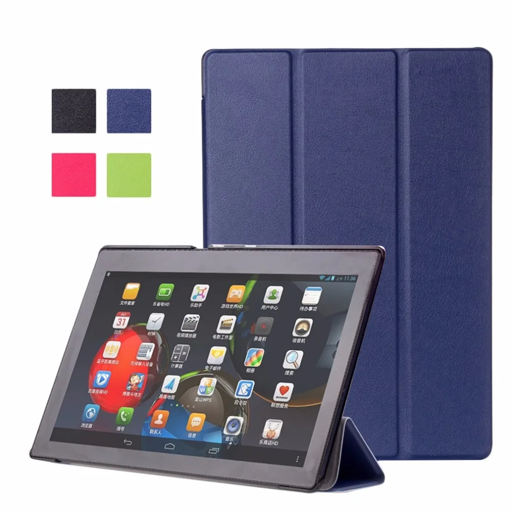 

Professional Three Folding Case Cover Suitable For Lenovo TAB2 A10-30/A10-70F Tablet Screen Protection 4 Colors promotion