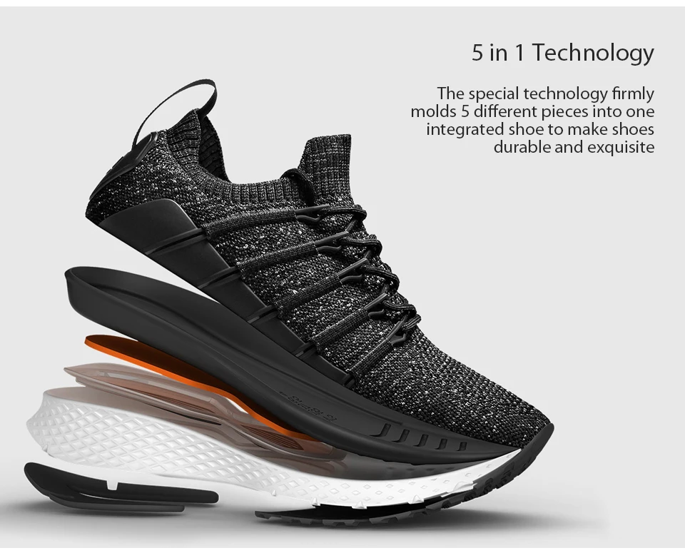 Xiaomi Mijia Sports Man ShoesSneaker 2 Uni-Moulding Techinique New Fishbone Lock System Elastic Knitting Vamp Sports (2)