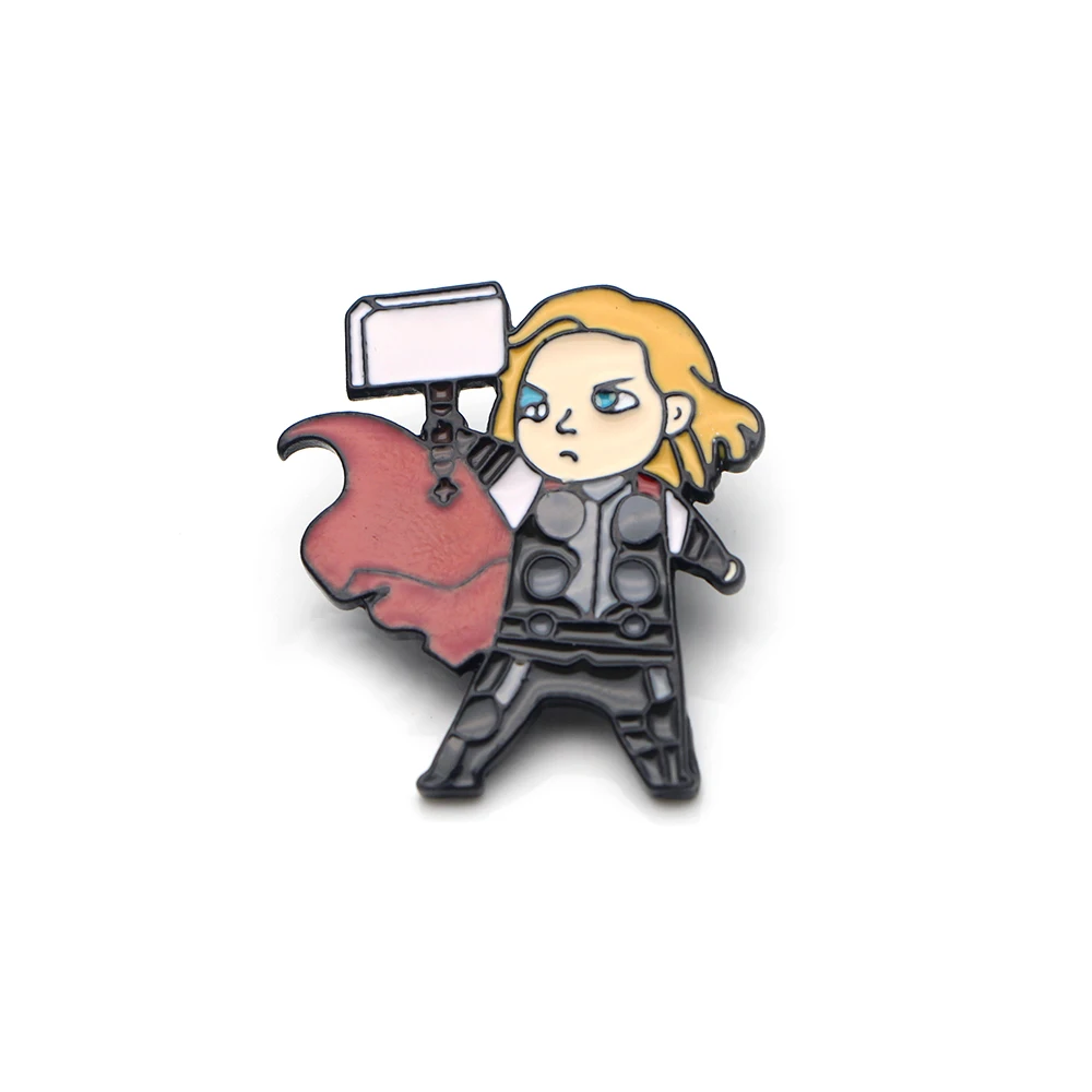 

P2415 Dongmanli Creative DC Comics Thor Metal Enamel Brooch Pin Badge Jewelry Gift for Girl Boy