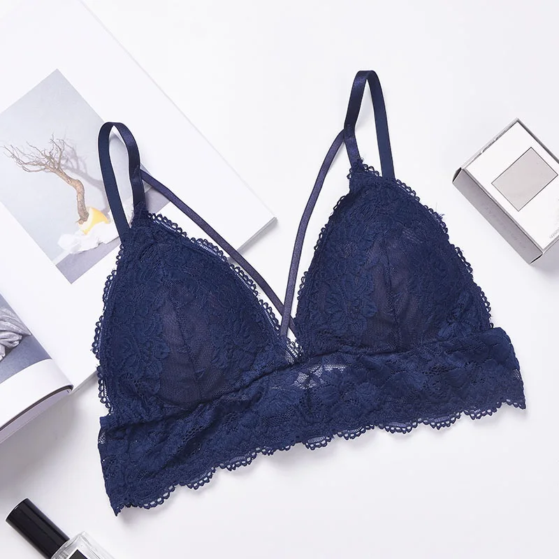 

2019 Women Lace Flowers Wire Free Seamless Brassiere Padded Bras Convertible Bralette Women Lingerie Corset Bralette Bralet Bra