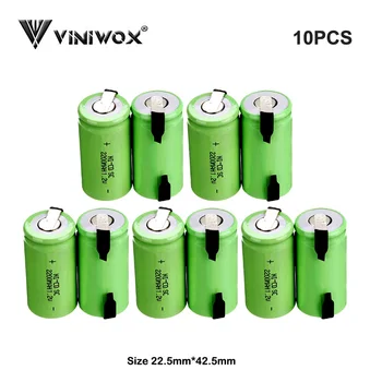 

SC 1.2V 2200mAh Ni-CD Rechargeable Battery Cell Power Tool Battery Subc Cells For Makita Bosch Hitachi Robot Cleaner Flashlight