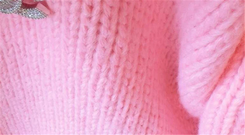 RUGOD длинный женский свитер с открытыми плечами, однотонные свободные женские пуловеры размера плюс, вязаные повседневные женские топы, теплая зимняя одежда