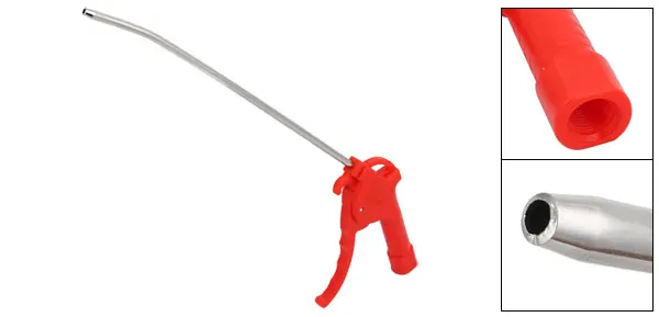 39cm Long Red Plastic Handle Air Blow Gun Duster Cleaning Tool for Car Vehicle