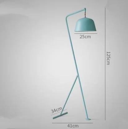 Скандинавский Дания классический Ma kalong торшер ретро и мода гостиная лампа на подставке ткань железа кабинет спальня светильники - Цвет абажура: Blue