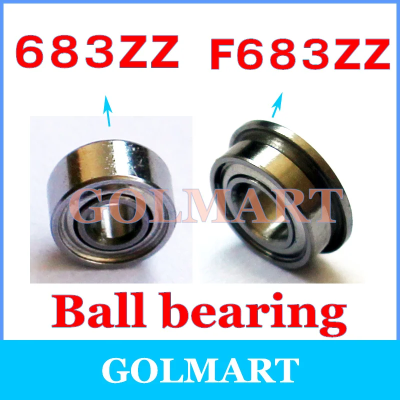 6x17x6 mm Flange Metal Double Shielded Ball Bearing 6*17*6 10 PCS F606zz