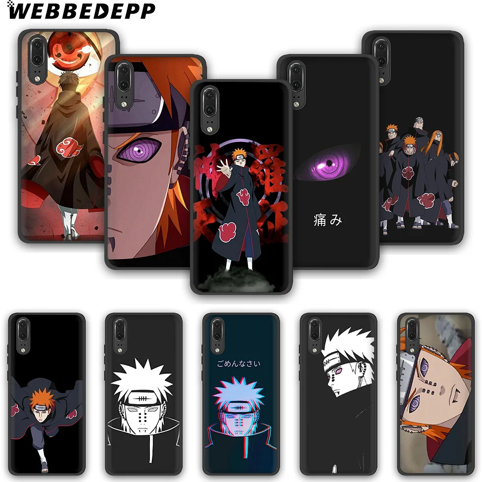 WEBBEDEPP Наруто черный ТПУ чехол для телефона Huawei P10 P20 P30 Lite Pro Y6 Y7 prime 2018 Y9 2019 |