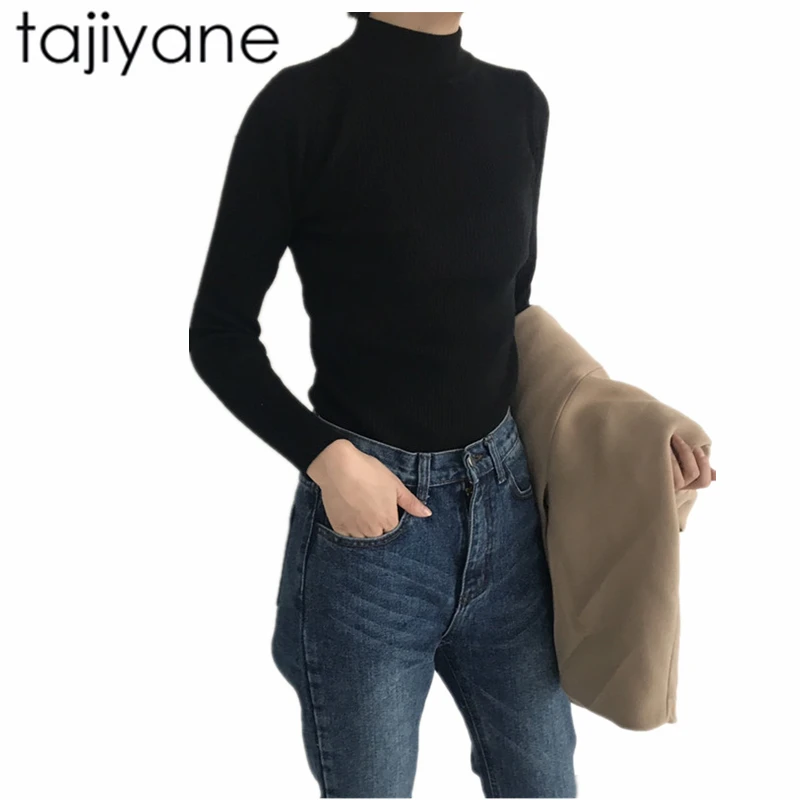 TAJIYANE High Quality Women Sweater New Turtleneck Pullover Winter Tops Solid Cashmere Autumn Female Hot LD204 | Женская одежда