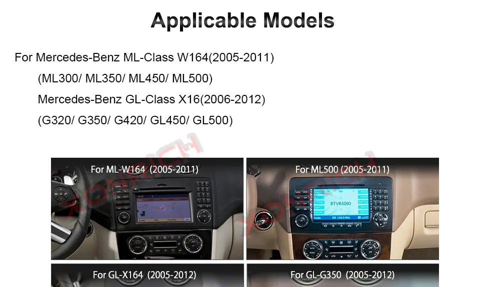 Perfect Two Din Car Multimedia player GPS DVD Player For Mercedes/Benz/ML/GL CLASS W164 ML350 ML500 GL320 Radio FM 0