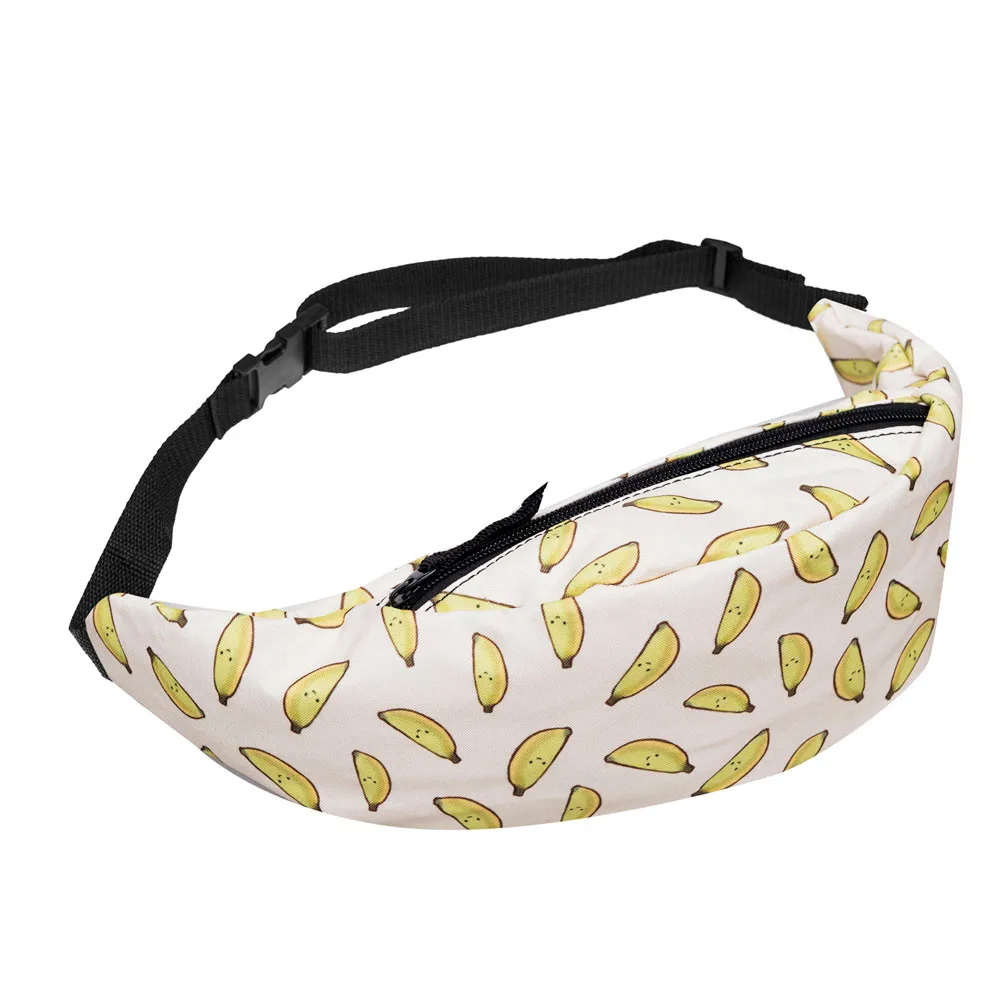 

Women Fashion Fanny Pack Streetwear Banana Pattern Waist Bag Outdoor Travel Shopping Messenger Shoulder Chest Bags Pochete #S