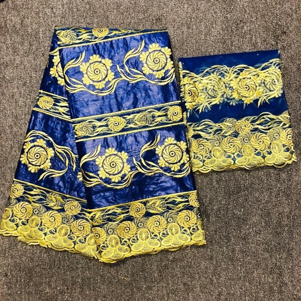 2018 new African bazin riche blue lace fabric african high quality getzner for patchwork sewing | Дом и сад