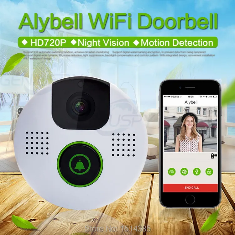 Дверца IOS Android Смартфон Управления ИК Ночного Видения Видео домофон Беспроводной