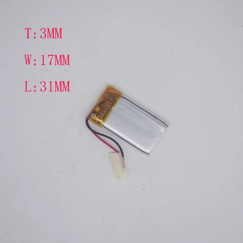 

3.7 V Polymer Lithium Battery 302035/301731 MP3 CarLog Recorder Pen Core 150 mA