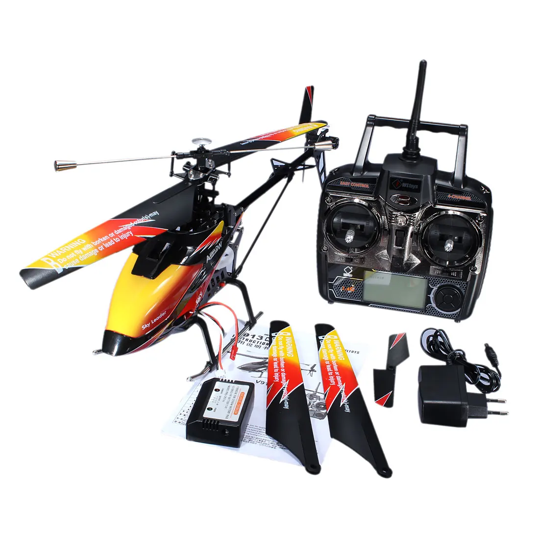 High Quality WLtoys V913 Brushless Version 2.4G 4CH RC Helicopter RTF Free EMS