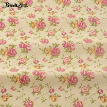 Печатная Роза дизайн хлопок льняная ткань швейный материал Tissu для сумки скатерть занавеска Подушка украшение домашний текстиль booksew