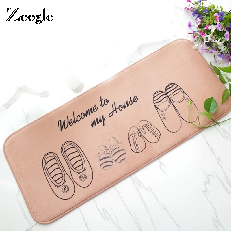 Zeegle Welcome Doormat Entrance Mat Hallway Shoe Printed Anti-Slip Floor Mat Area Rugs Funny Custom Front Door Mat Carpet Zeegle Welcome Doormat Entrance Mat Hallway Shoe Printed Anti-Slip Floor Mat Area Rugs Funny Custom Front Door Mat Carpet