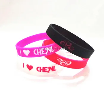

300pcs Cheryl Cole Wristband Silicone Bracelets free shipping by FEDEX