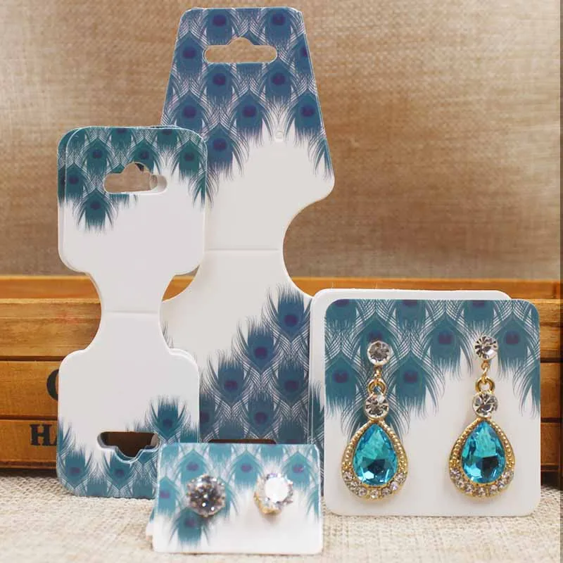 

100set/lot folded jewelry necklace /earring/bracelet/hair ornaments packing card Dreamcatcher pattern stud earring/charms card