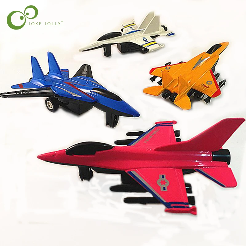 Plastic Highly Simulation Exquisite Workmanship Sturdy Airplane Model Weiyiroty Pull Back Airplane Model for Gift Decoration Collection Children J-10 fighter-silver