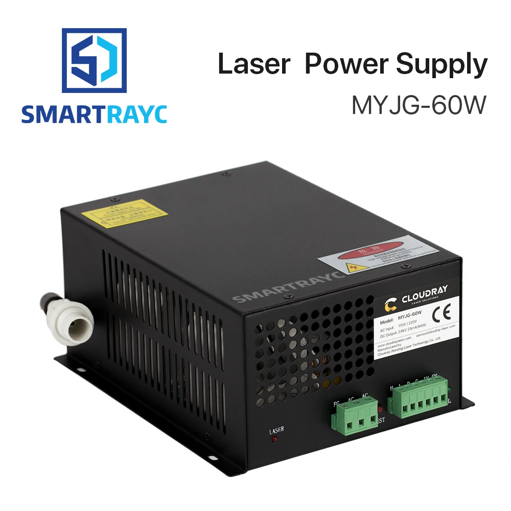 Smartrayc 60W CO2 Laser Power Supply for CO2 Laser Engraving Cutting Machine MYJG-60W Smartrayc 60W CO2 Laser Power Supply for CO2 Laser Engraving Cutting Machine MYJG-60W
