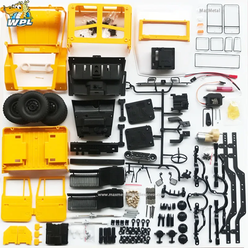 WPL C34 K& C34KM 1:16 Toyota FJ40 4WD альпинистский внедорожник автомобиль с дистанционным управлением DIY аксессуары Модифицированная обновленная модель игрушки для мальчика - Цвет: WPL C34K Yellow