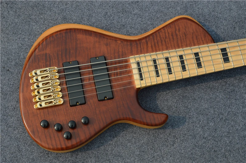 Custom shop bass guitar Chinese 6 string bass guitar fingerboard from China factory, free shipping