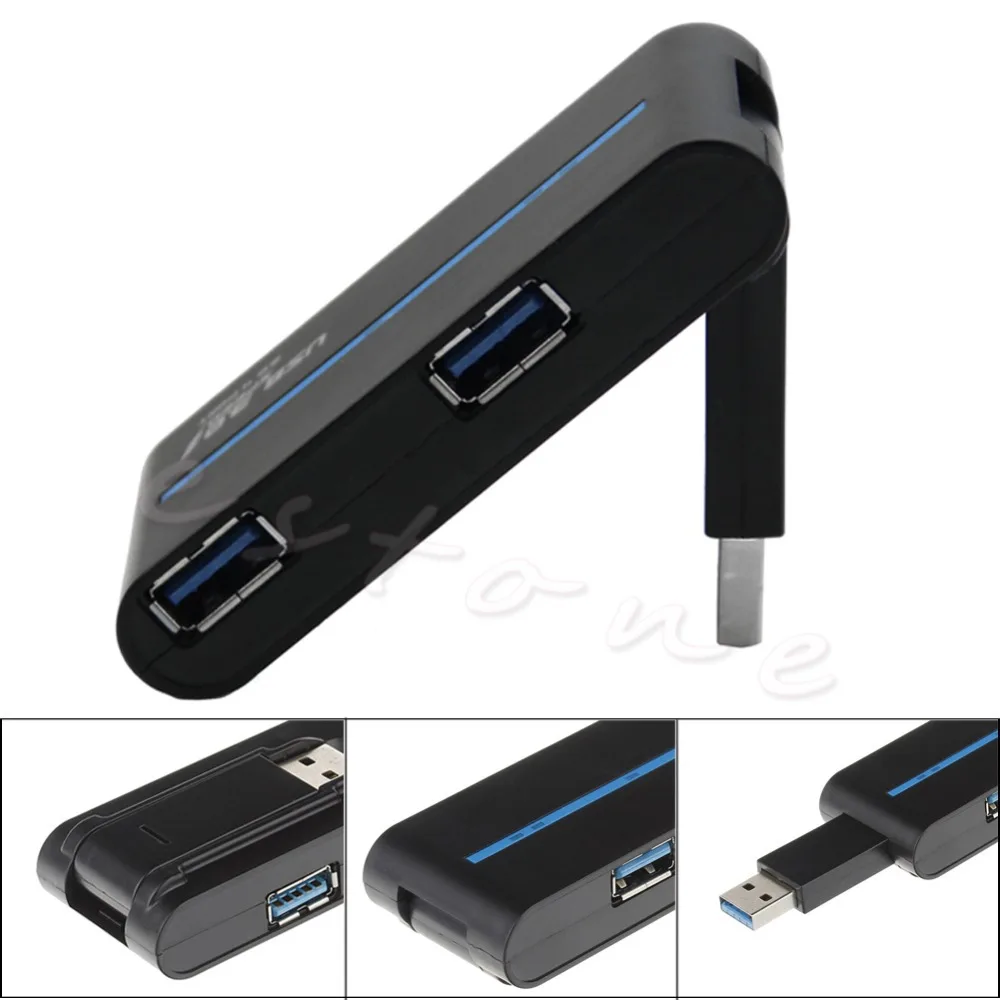  1Pc Portable High speed 4 Ports USB 3.0/2.0 Super Speed HUB USB Splitter External Hub Adapter for P