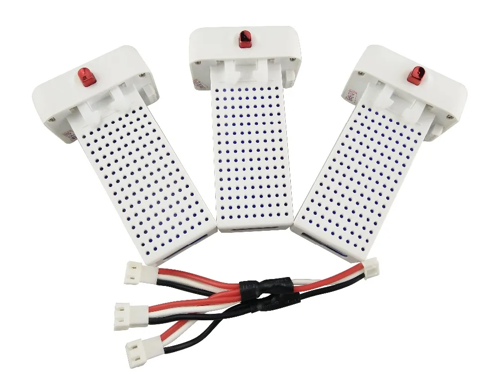 Helicopter parts 3PCS font b battery b font and 1 cable 3 for SYMA X8SW X8SC