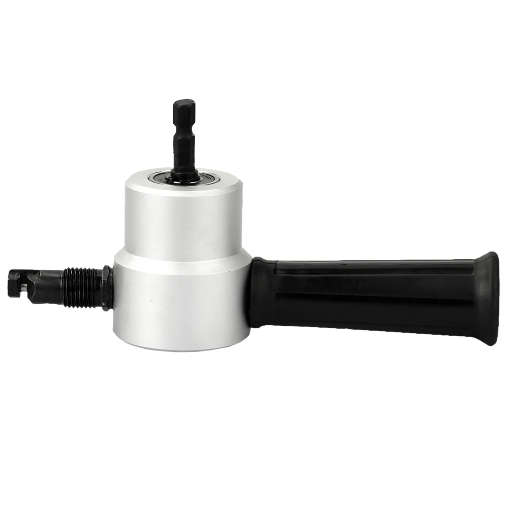 

Nibbler Saw Cutter Tool Power Drill Nibbler Metal Sheet Saw Cutter Tool Electric Drill Sheet Black Silver Tone Double Head