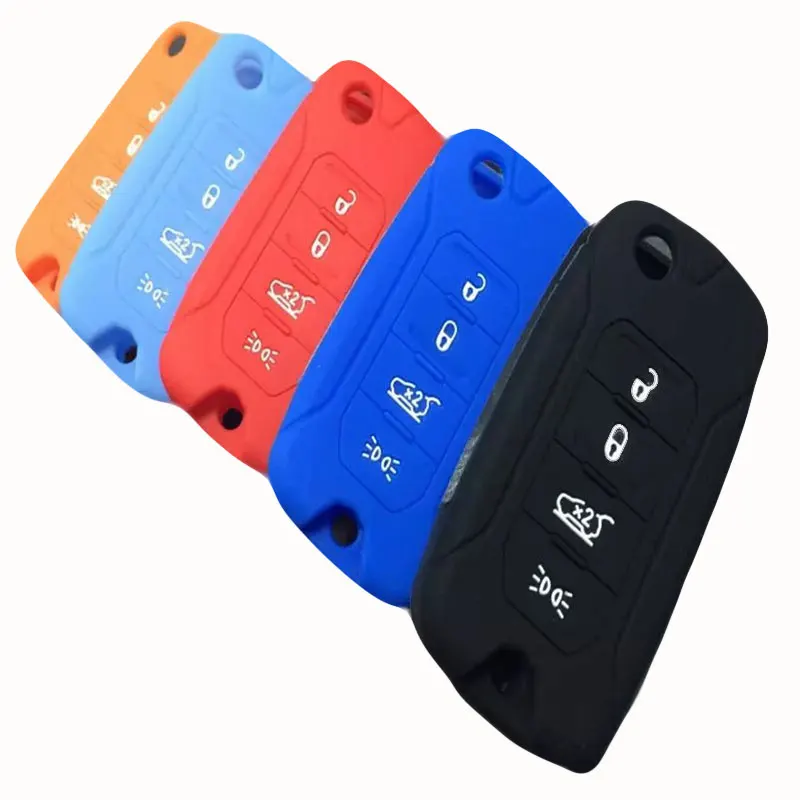 

key cover Styling Holder 3 Button Remote Cover Chain For Renegade 2015 2016 2017 Flip Keyless Shell Skin Silicone Case
