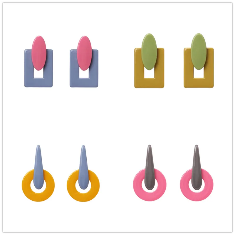 

JURAN Special Design Resin Geometric Drop Earrings Women Elegant Party Earrings Boho Handmade Statement Jewelry Ear Accessories